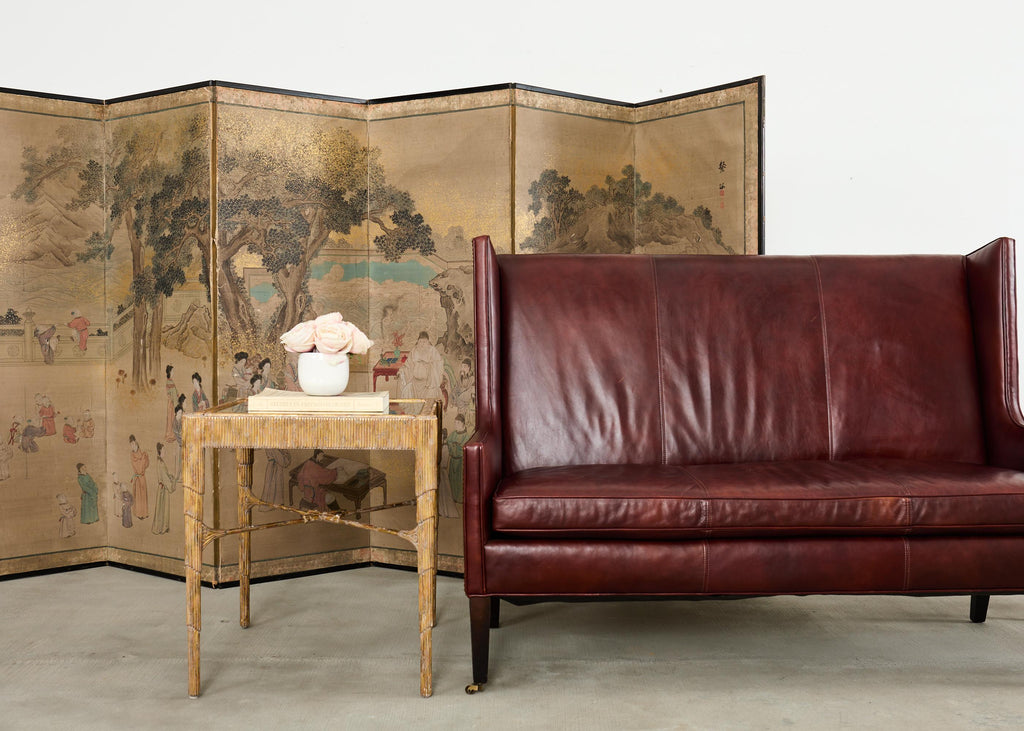 Pair of Nancy Corzine Gilt Curtain Side End Tables