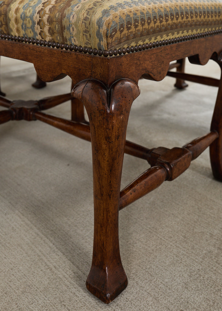 Pair of Formations Califia Upholstered Walnut Bench Seats