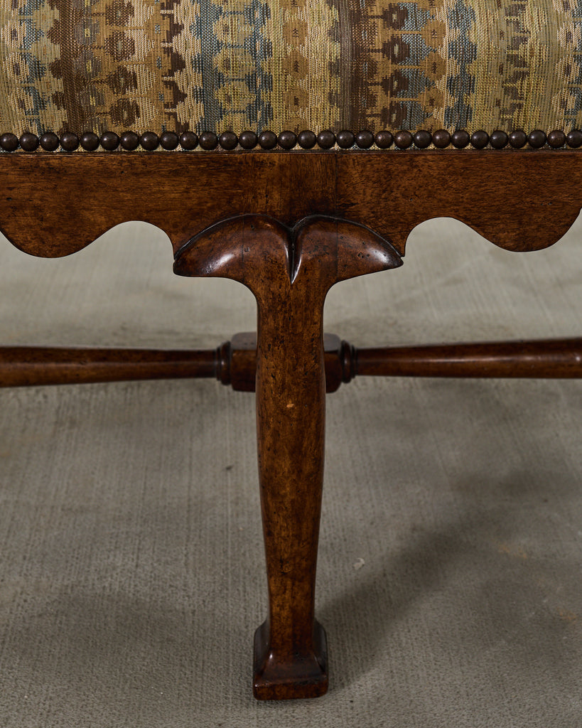 Pair of Formations Califia Upholstered Walnut Bench Seats