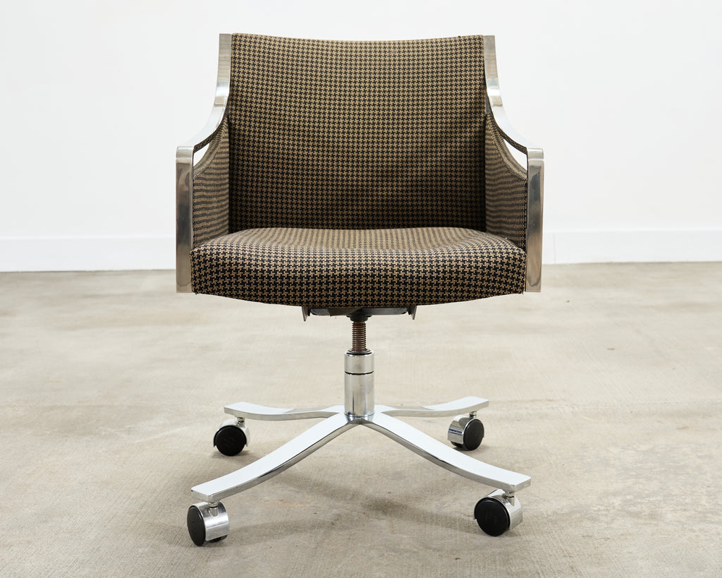 Bert England Office Swivel Steel Desk Armchair for Stow Davis