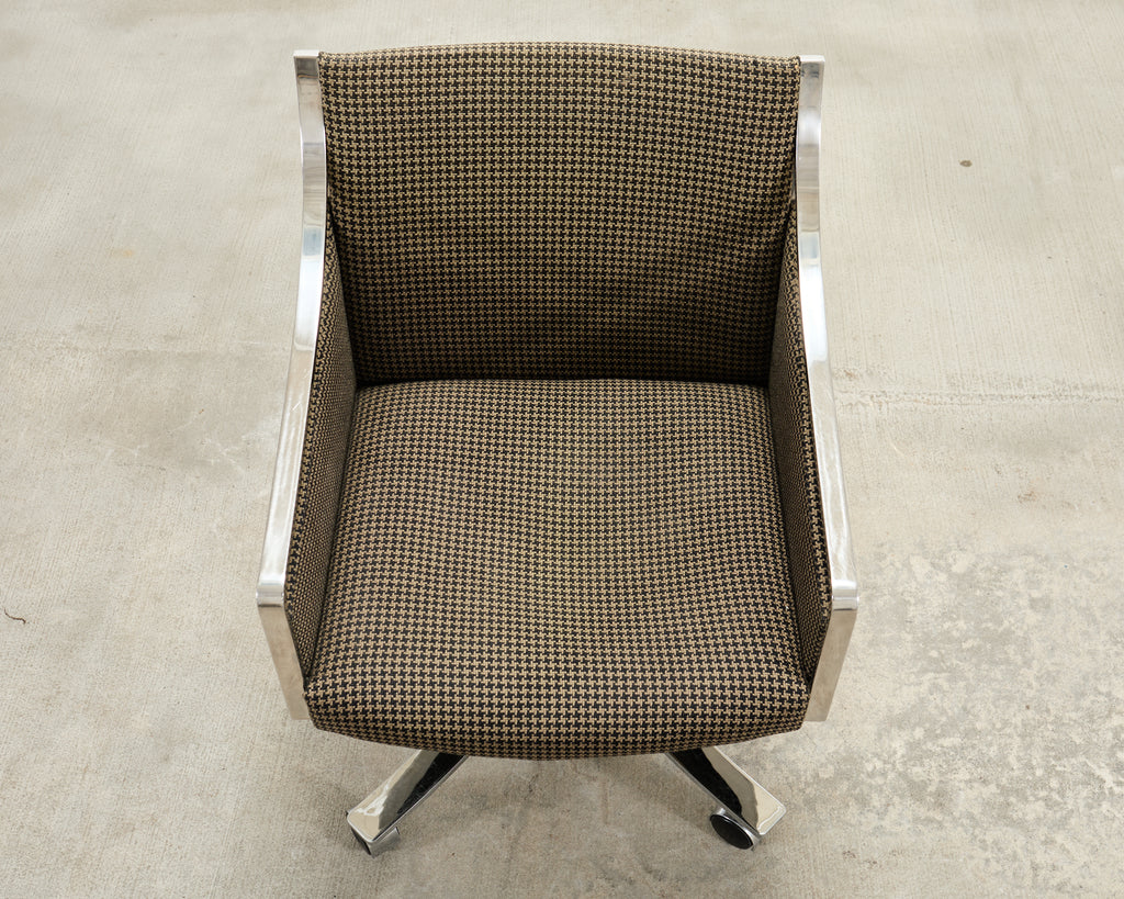 Bert England Office Swivel Steel Desk Armchair for Stow Davis