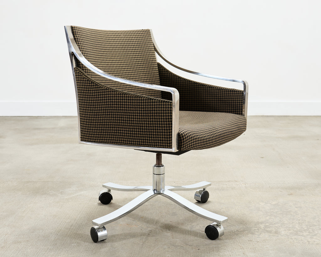 Bert England Office Swivel Steel Desk Armchair for Stow Davis