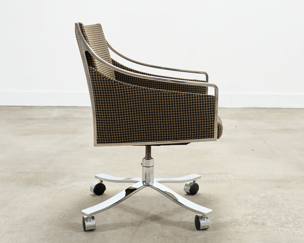 Bert England Office Swivel Steel Desk Armchair for Stow Davis