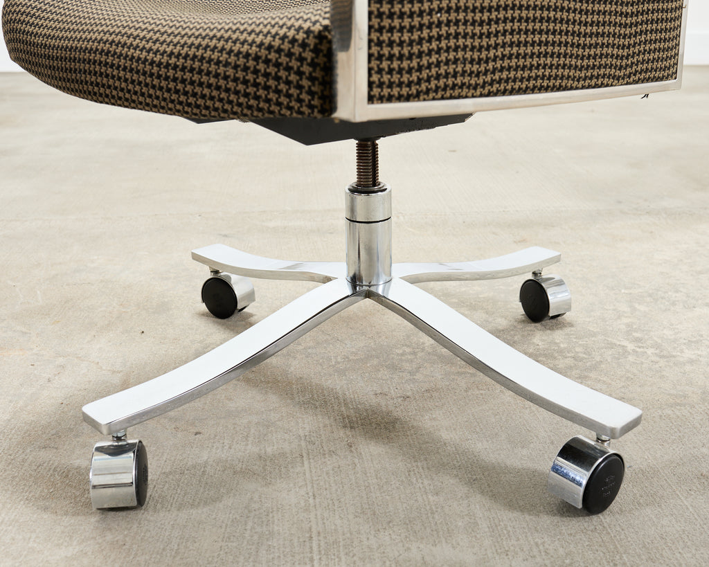 Bert England Office Swivel Steel Desk Armchair for Stow Davis