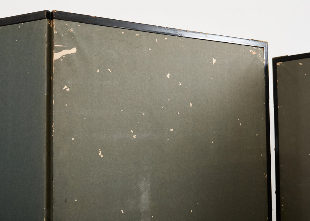 Pair Japanese Edo Six Panel Screens Tale of Genji