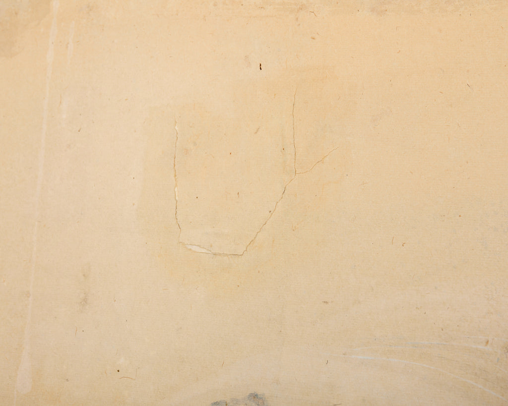 Pair of Japanese Meiji Six Panel Screen Cranes Above Cresting Waves