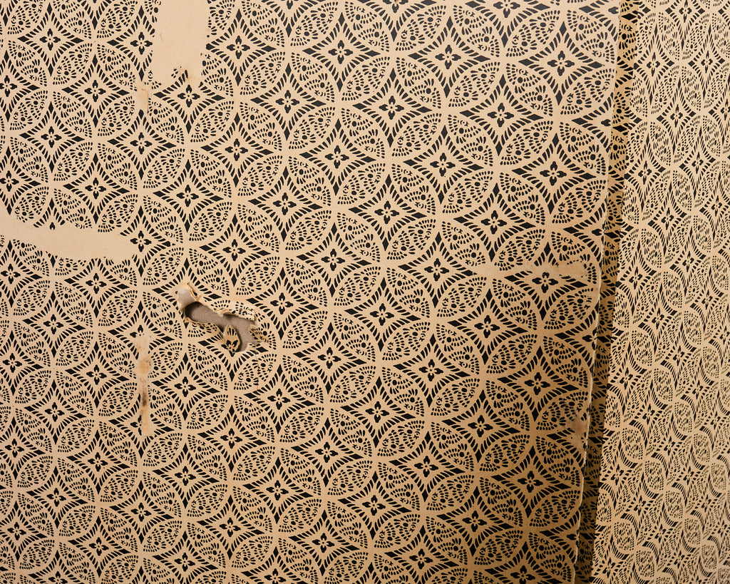 Pair of Japanese Meiji Six Panel Screen Cranes Above Cresting Waves