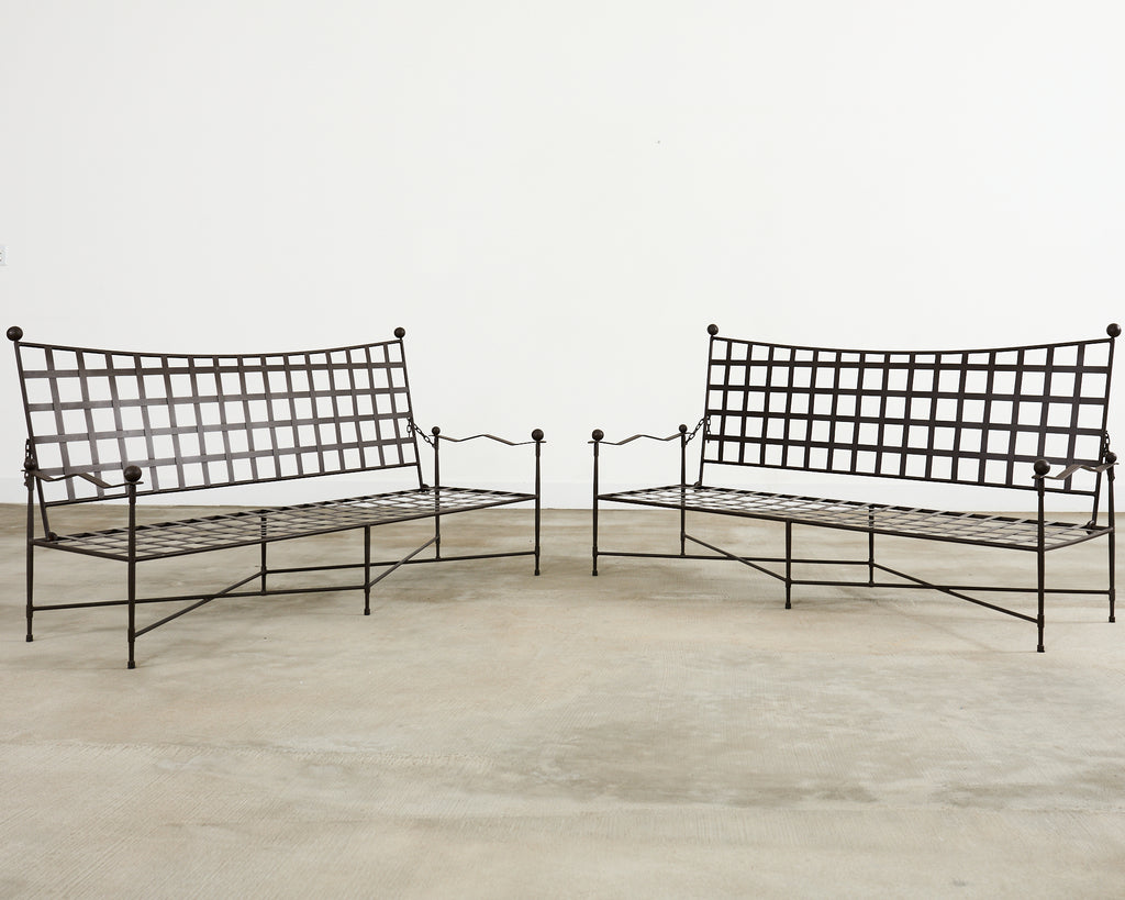 Pair of Papperzini Amalfi Adjustable Chain Back Garden Sofas