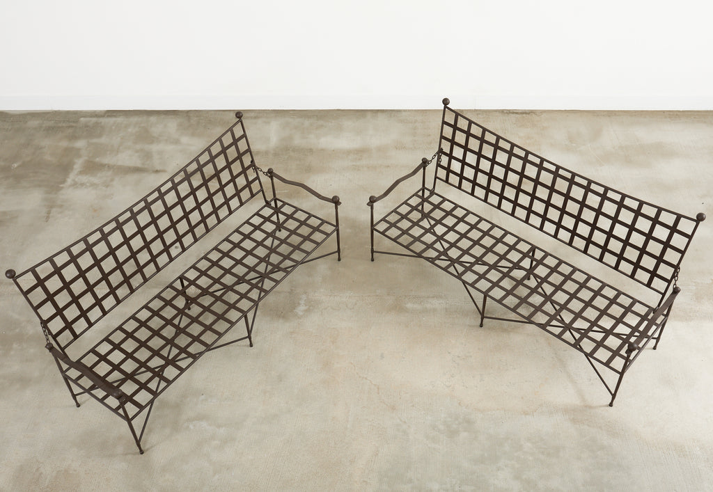 Pair of Papperzini Amalfi Adjustable Chain Back Garden Sofas