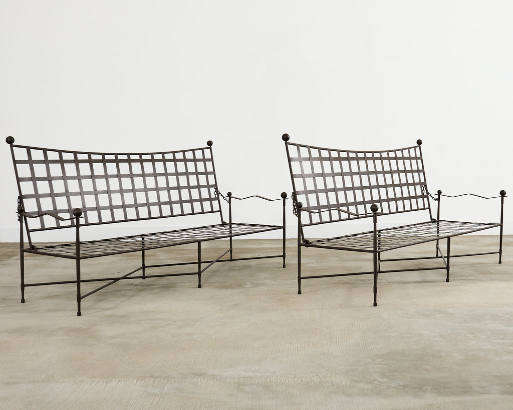 Pair of Papperzini Amalfi Adjustable Chain Back Garden Sofas