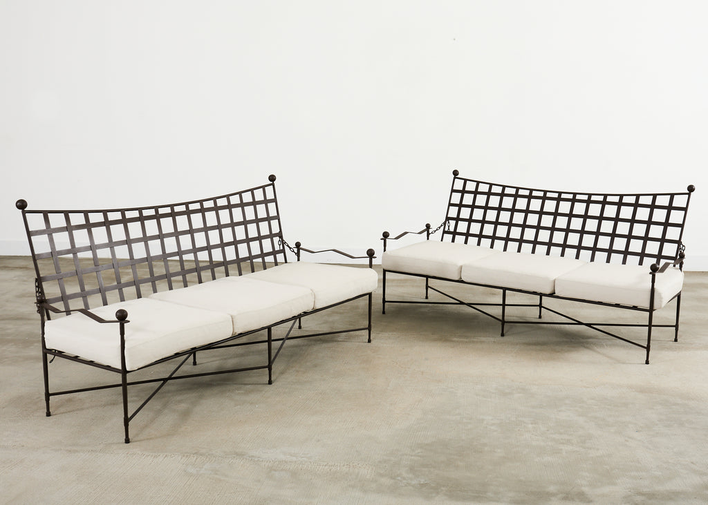 Pair of Papperzini Amalfi Adjustable Chain Back Garden Sofas