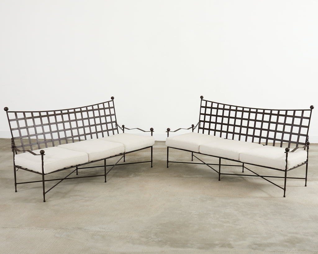 Pair of Papperzini Amalfi Adjustable Chain Back Garden Sofas