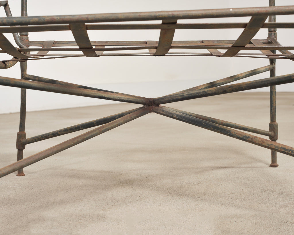 Mario Papperzini Amalfi Iron Garden Lounge Chair + Ottoman