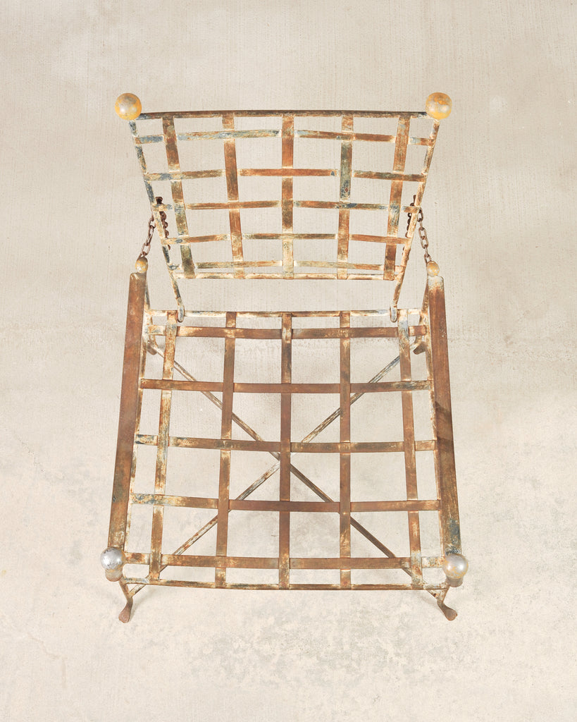 Mario Papperzini Amalfi Iron Garden Lounge Chair + Ottoman