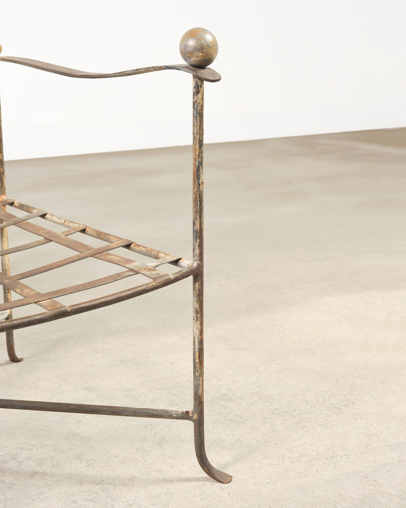 Mario Papperzini Amalfi Iron Garden Lounge Chair + Ottoman