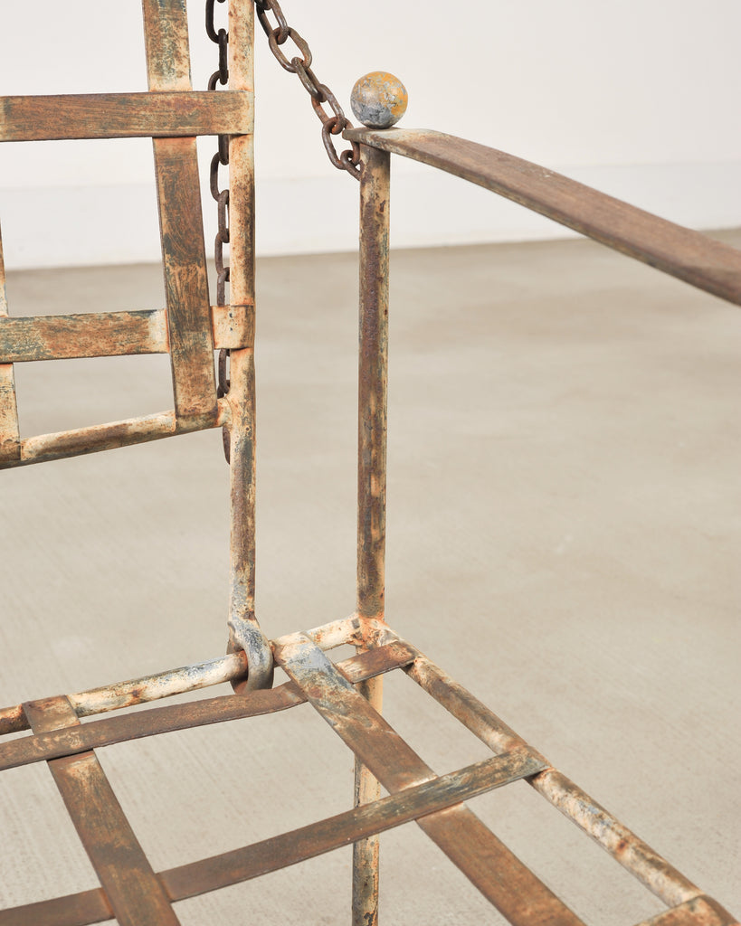 Mario Papperzini Amalfi Iron Garden Lounge Chair + Ottoman