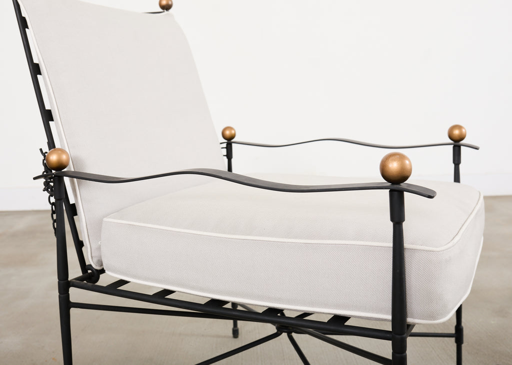 Janus et Cie Amalfi Lounge Chair and Ottoman After Papperzini