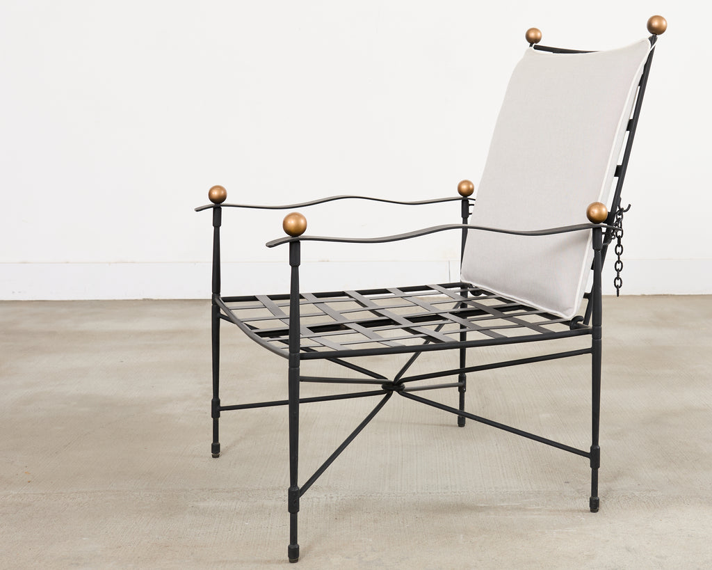 Janus et Cie Amalfi Lounge Chair and Ottoman After Papperzini