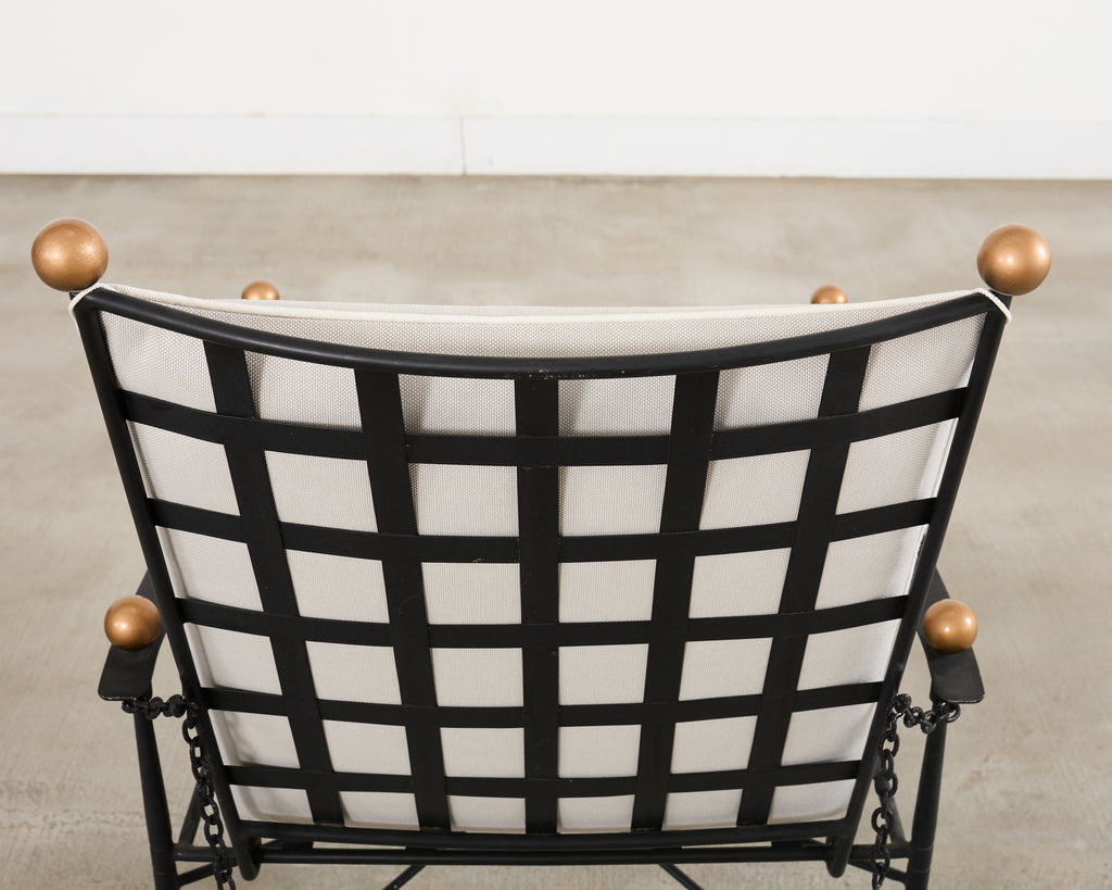 Janus et Cie Amalfi Lounge Chair and Ottoman After Papperzini