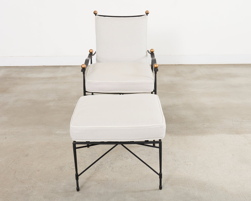 Janus et Cie Amalfi Lounge Chair and Ottoman After Papperzini