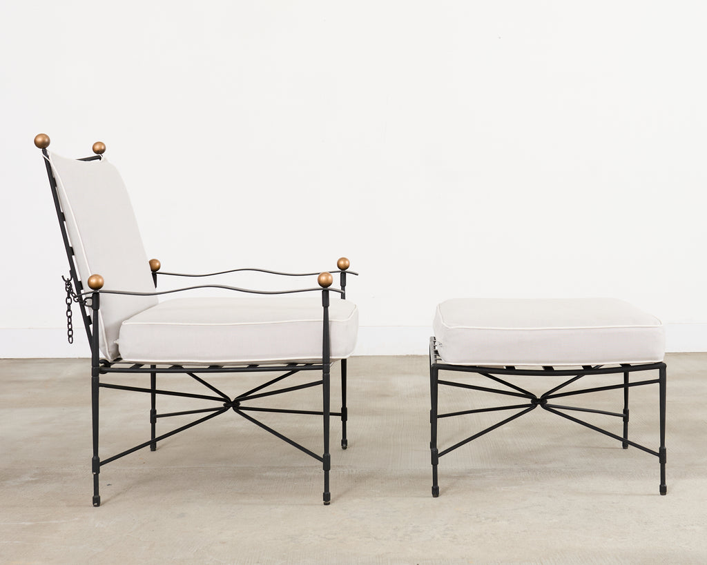 Janus et Cie Amalfi Lounge Chair and Ottoman After Papperzini