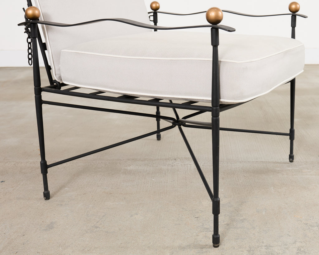 Janus et Cie Amalfi Lounge Chair and Ottoman After Papperzini