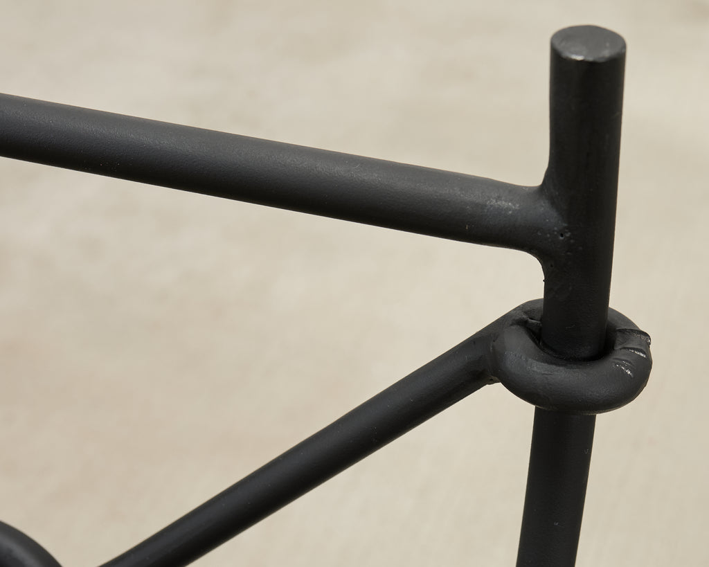 Neoclassical Style Horned Aluminum Bench after Diego Giacometti