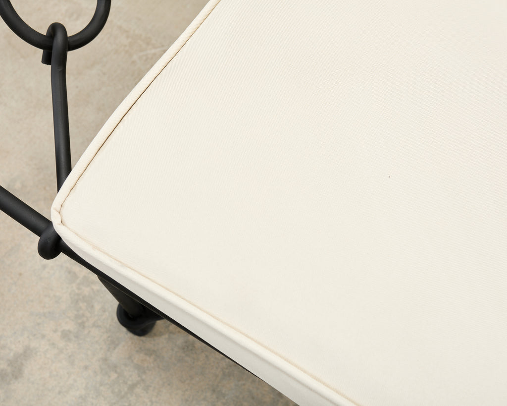 Neoclassical Style Horned Aluminum Bench after Diego Giacometti