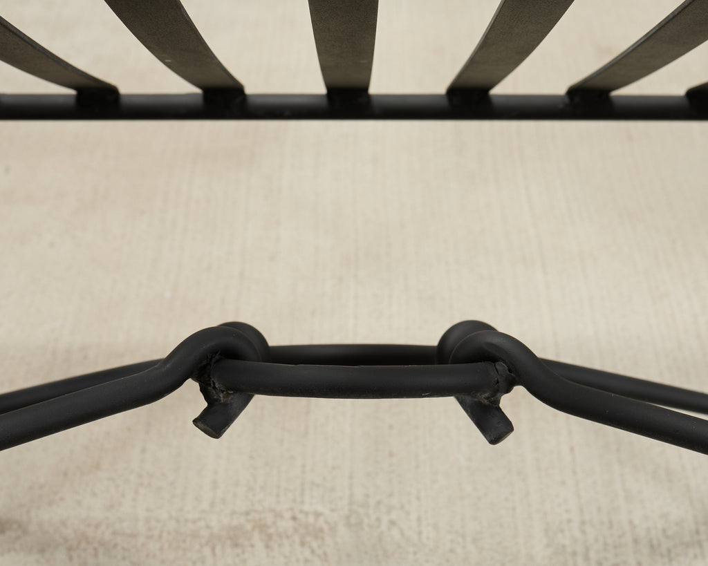 Neoclassical Style Horned Aluminum Bench after Diego Giacometti