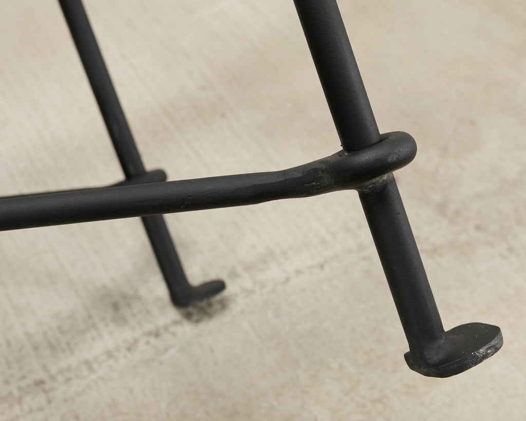 Neoclassical Style Horned Aluminum Bench after Diego Giacometti