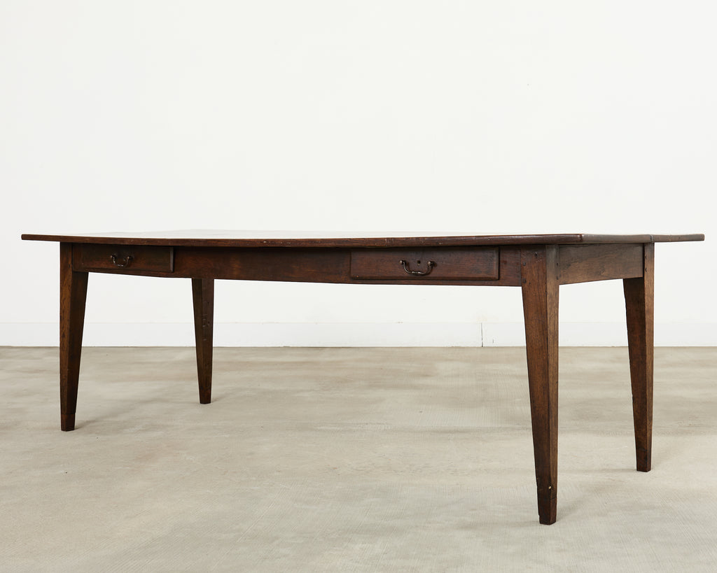 19th Century Country French Provincial Walnut Farmhouse Dining Table