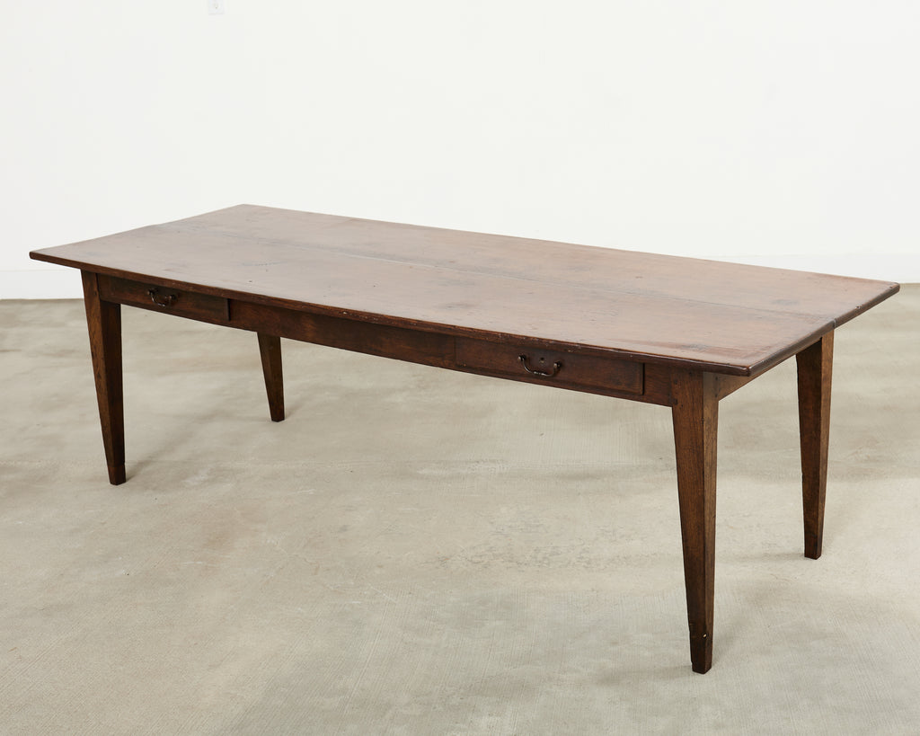 19th Century Country French Provincial Walnut Farmhouse Dining Table