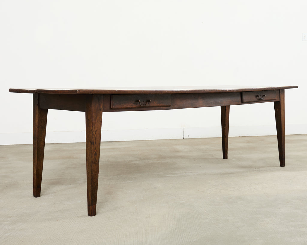 19th Century Country French Provincial Walnut Farmhouse Dining Table