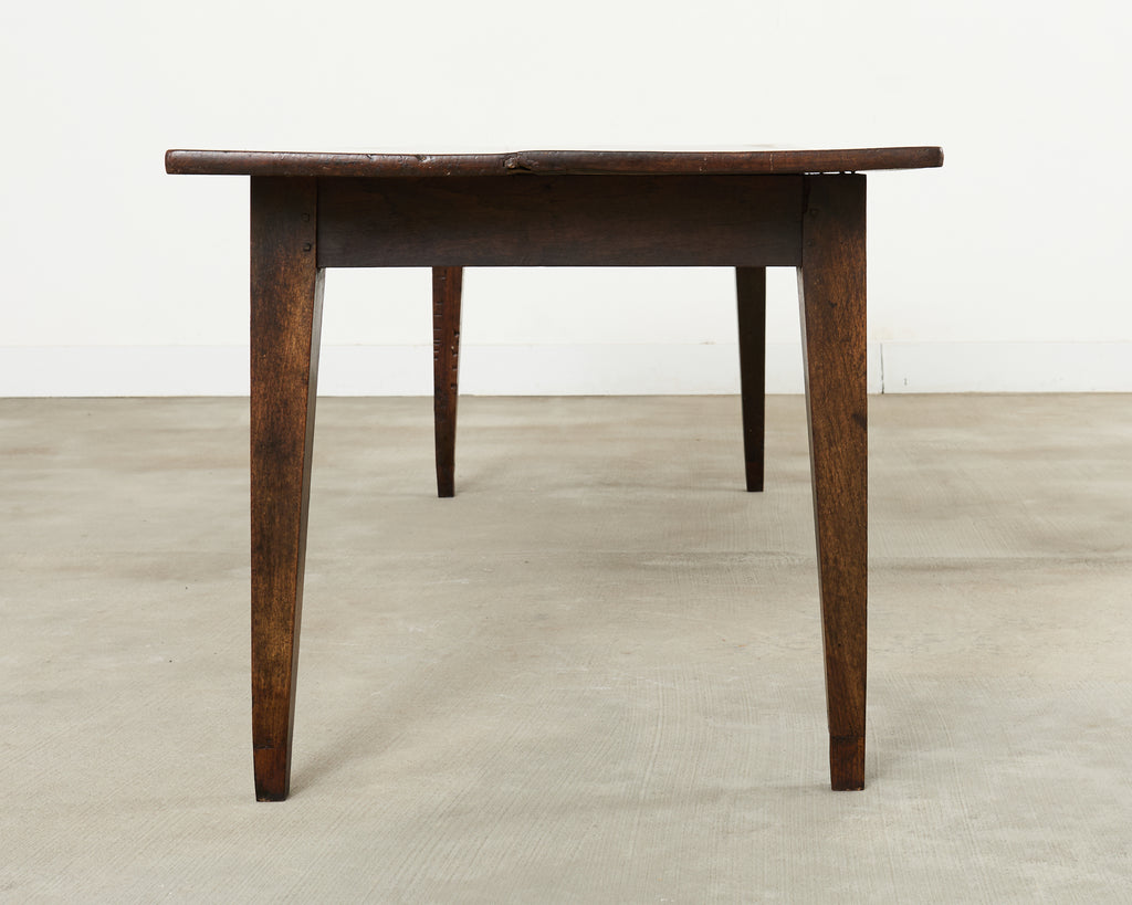 19th Century Country French Provincial Walnut Farmhouse Dining Table