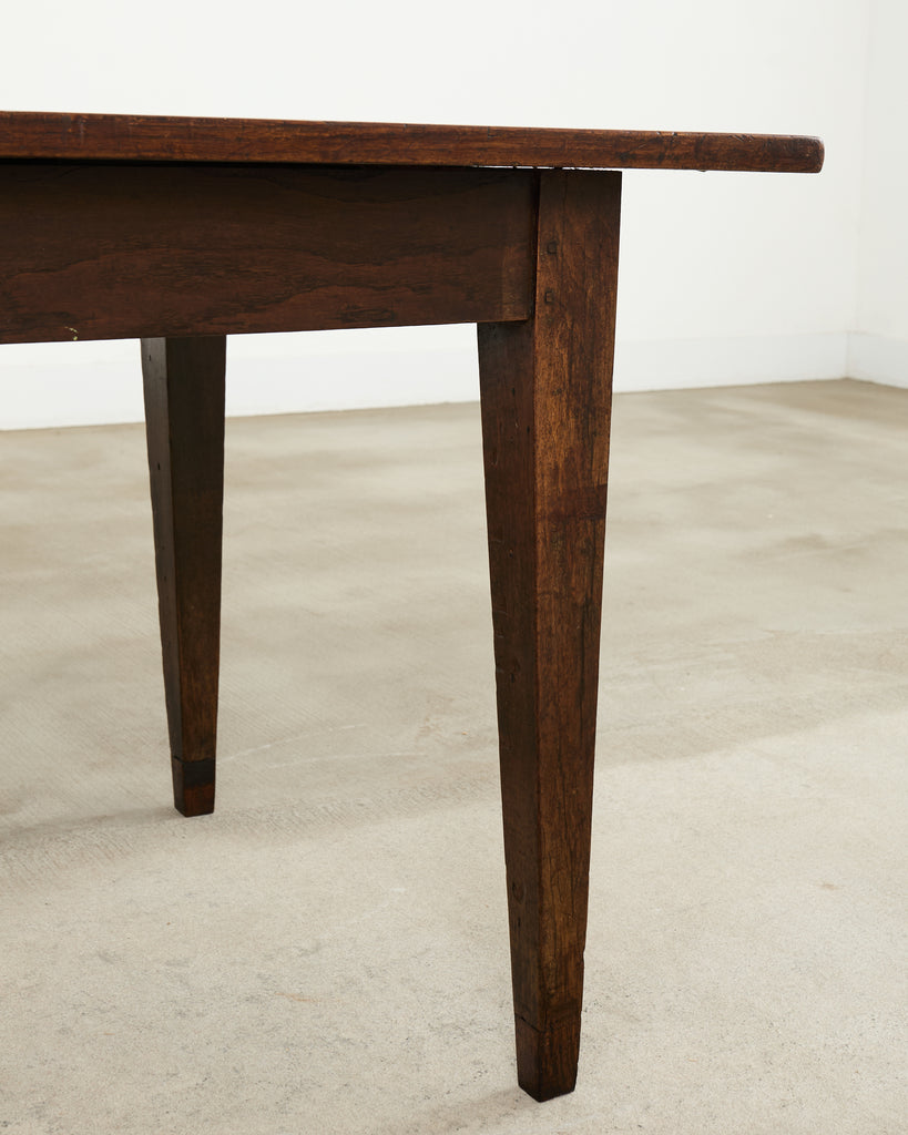 19th Century Country French Provincial Walnut Farmhouse Dining Table
