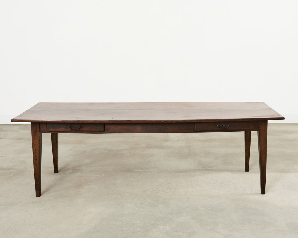 19th Century Country French Provincial Walnut Farmhouse Dining Table