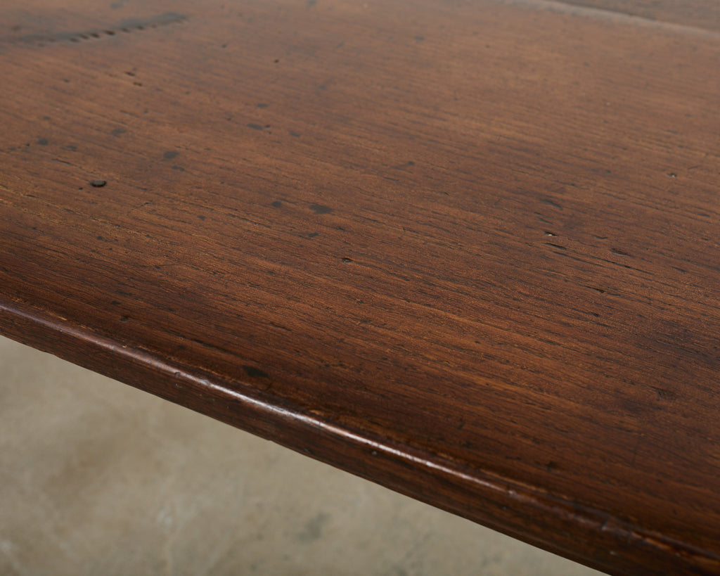 19th Century Country French Provincial Walnut Farmhouse Dining Table