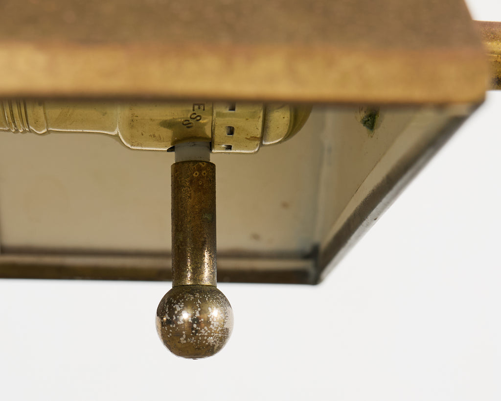 Mid-Century Adjustable Patinated Brass Pharmacy Floor Lamp