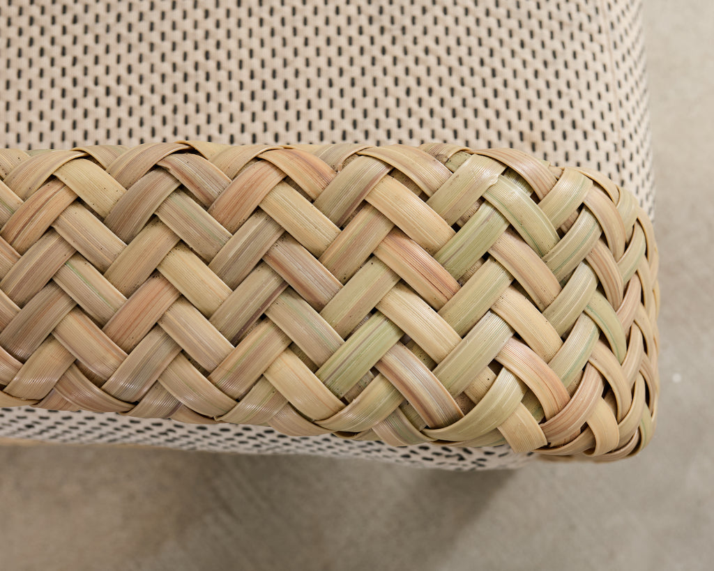 Set of Four Brown Jordan Wicker Havana Garden Armchairs