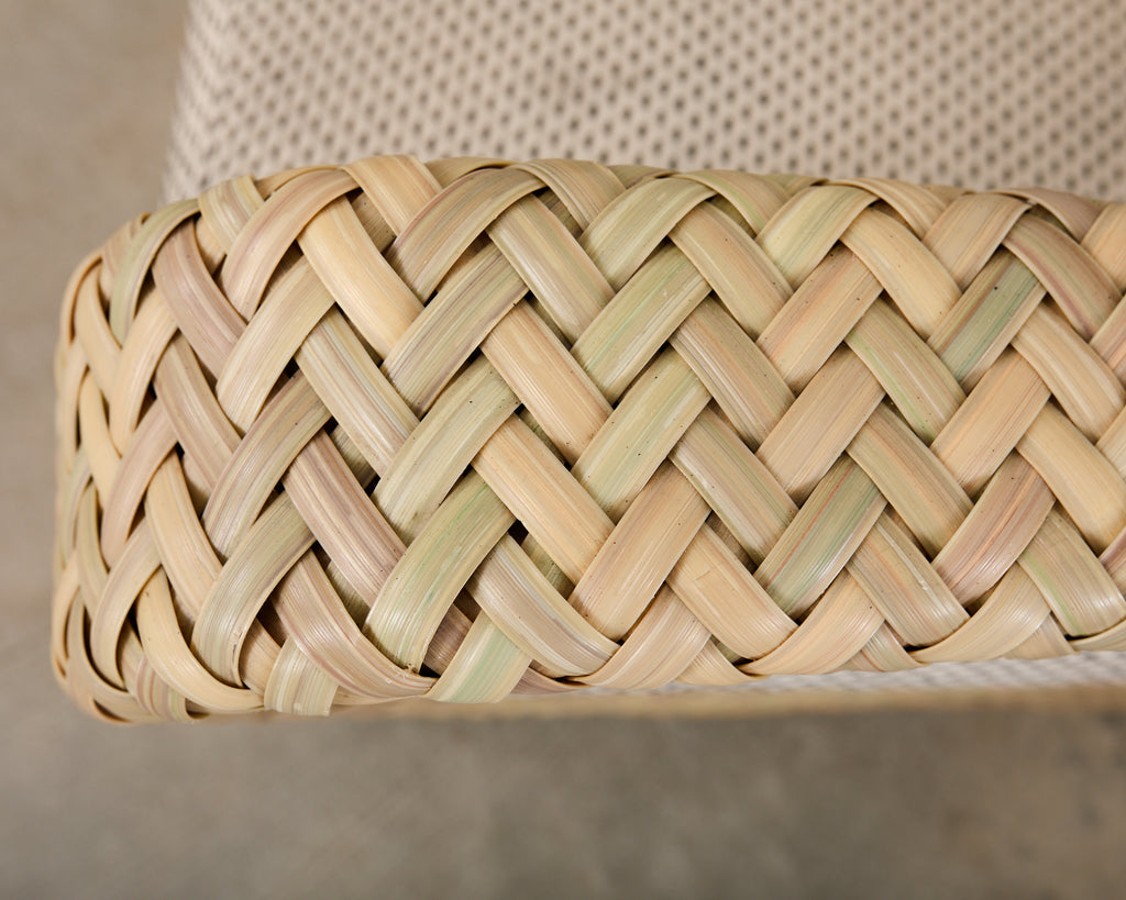 Set of Four Brown Jordan Wicker Havana Garden Armchairs