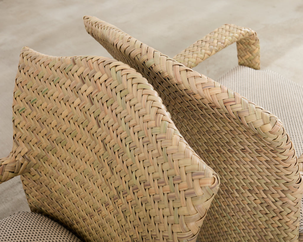 Set of Four Brown Jordan Wicker Havana Garden Armchairs