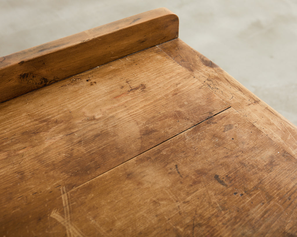19th Century Country French Provincial Pine Sideboard 7 Ft