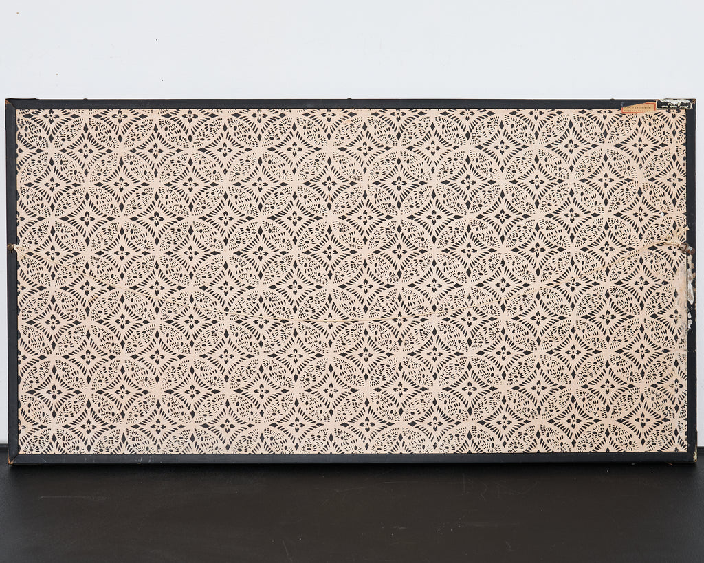 Japanese Showa Painted Panel Screen Persimmon Branch