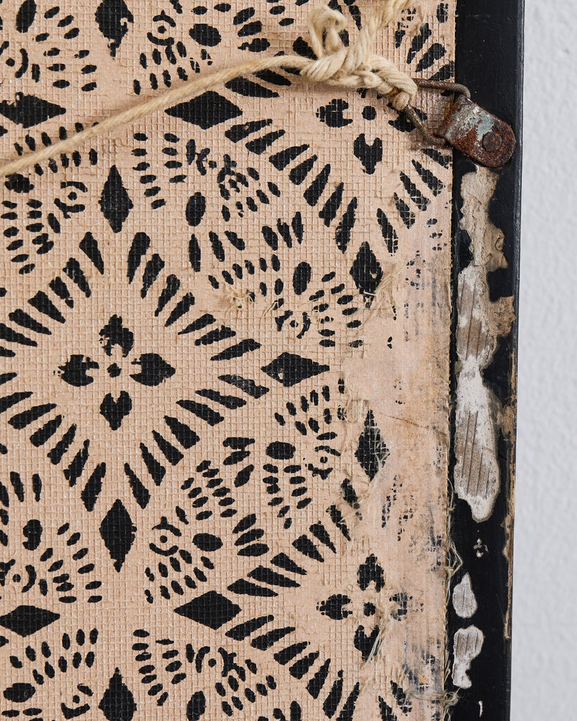 Japanese Showa Painted Panel Screen Persimmon Branch