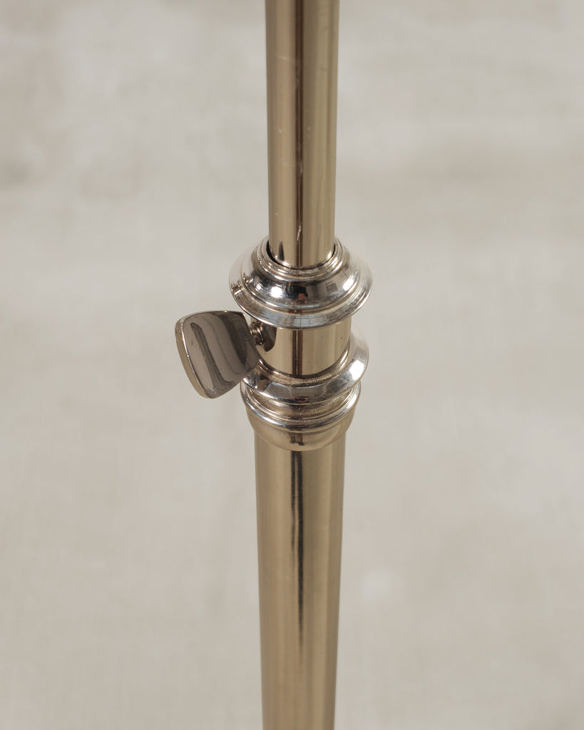 Ralph Lauren Style Adjustable Polished Nickel Pharmacy Floor Lamp