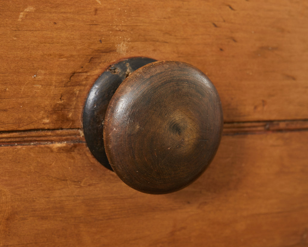 19th Century Country English Fruitwood Library Bookcase Cabinet