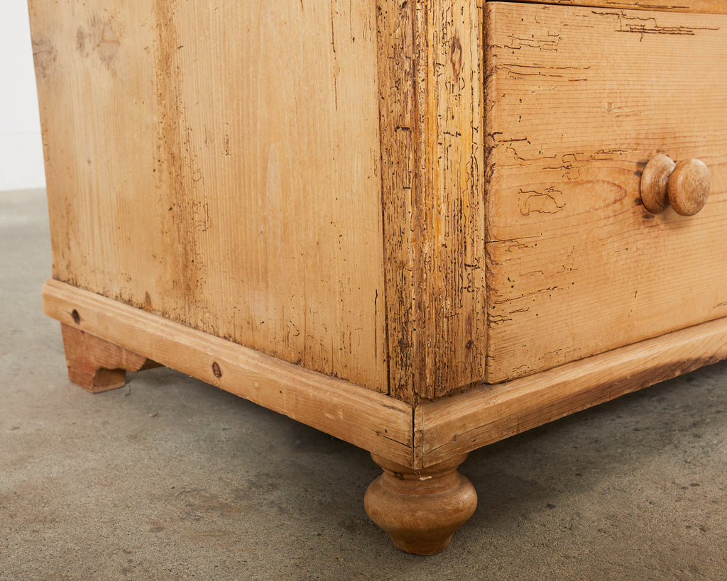 19th Century Country English Provincial Pine Chest of Drawers