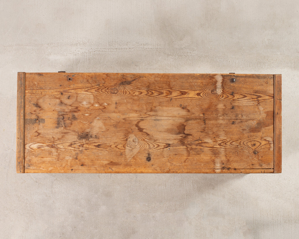 18th Century Dutch Baroque Style Pine Mule Blanket Chest