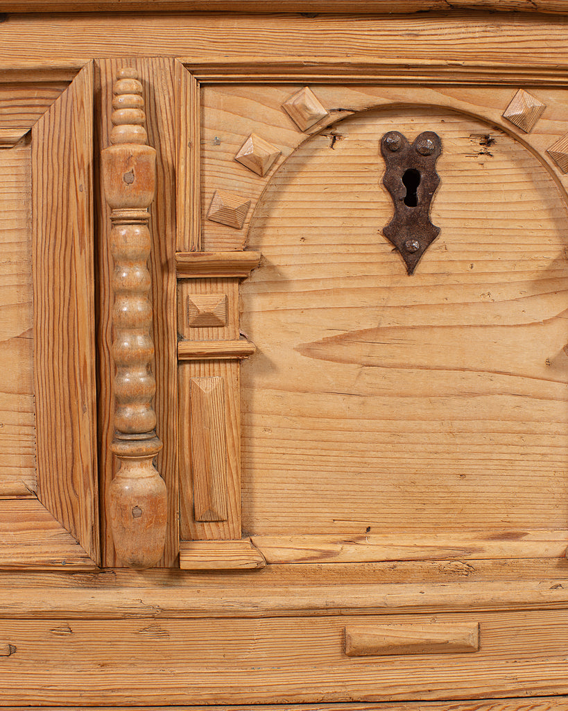 18th Century Dutch Baroque Style Pine Mule Blanket Chest