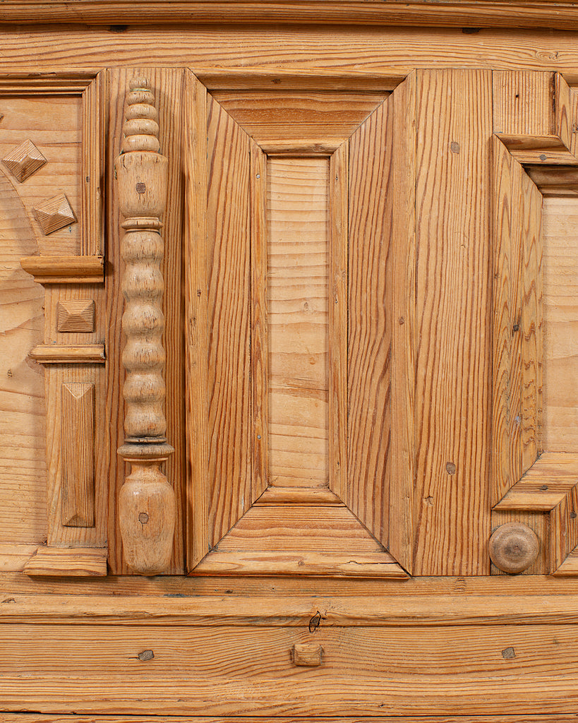 18th Century Dutch Baroque Style Pine Mule Blanket Chest